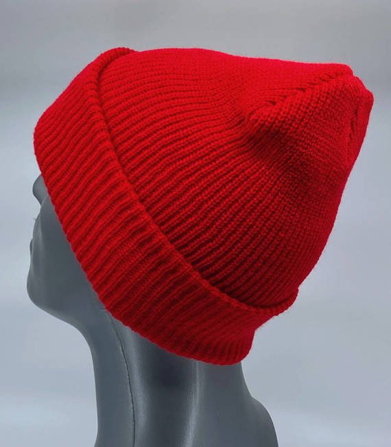 GONGA RIB BEANIE RED white