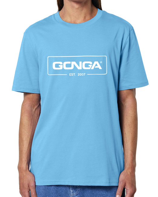 Gonga Surf - Logo White Aqua Blue