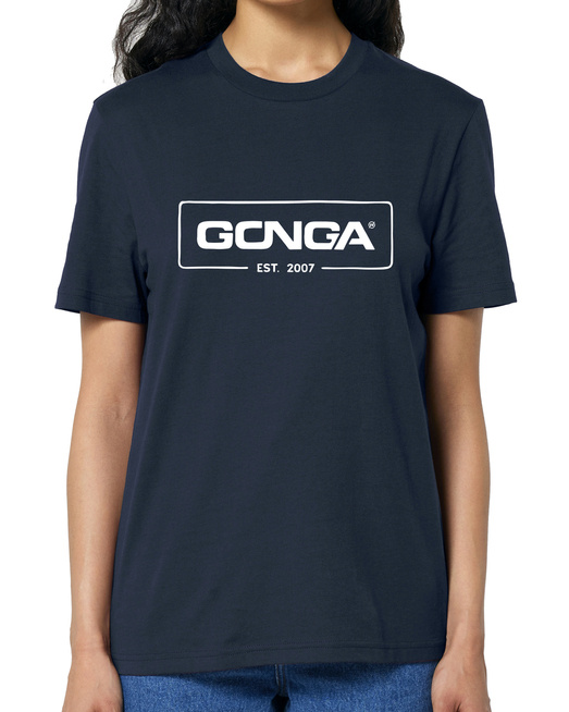 Gonga Surf - Logo White French Navy