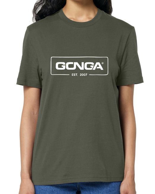 Gonga Surf - Logo White Khaki